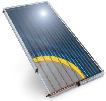 Снимка на Слънчев колектор плосък, с алуминиев оребрен абсорбер, 2,5 кв. м