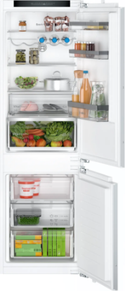Снимка на Серия 4  Хладилник за вграждане с долен фризер 177.2 x 54.1 cm flat hinge    BOSCH KIN86VFE0