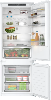 Снимка на Серия 4  Хладилник за вграждане с долен фризер 193.5 x 70.8 cm flat hinge    BOSCH KBN96VFE0