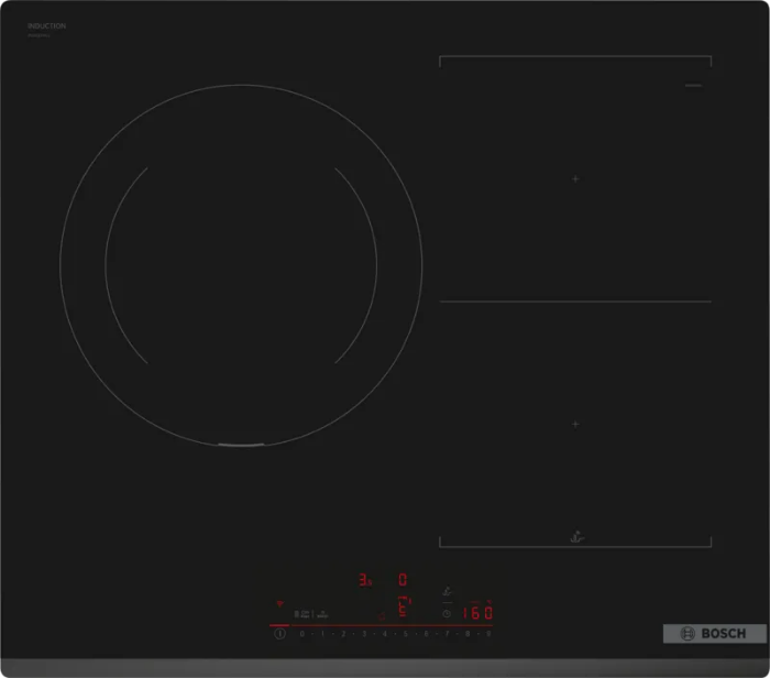 Снимка на Серия 6  Индукционен плот 60 cm Черно, монтаж над плот без рамка    BOSCH PVJ631HC1E