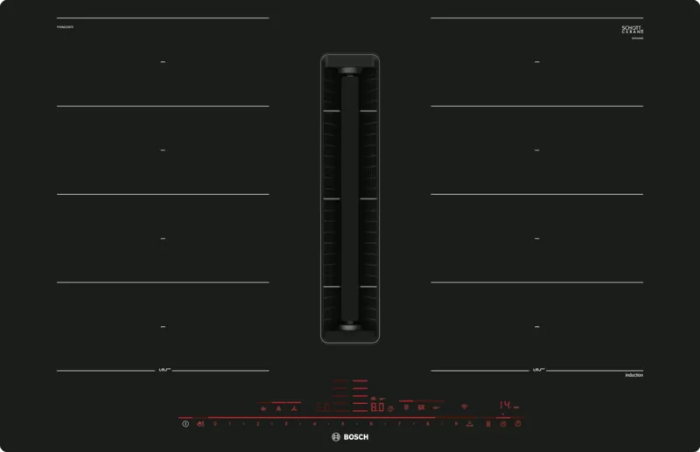 Снимка на Серия 8  Индукционен плот с вградена вентилация 80 cm flush mount    BOSCH PXX801D67E