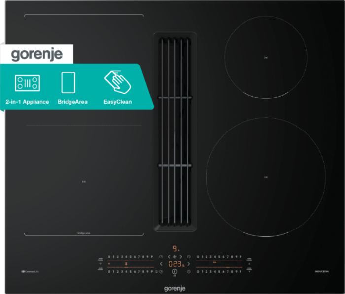 Снимка на Плот с вграден абсорбатор Gorenje GEH6432BSCWF,  60 см