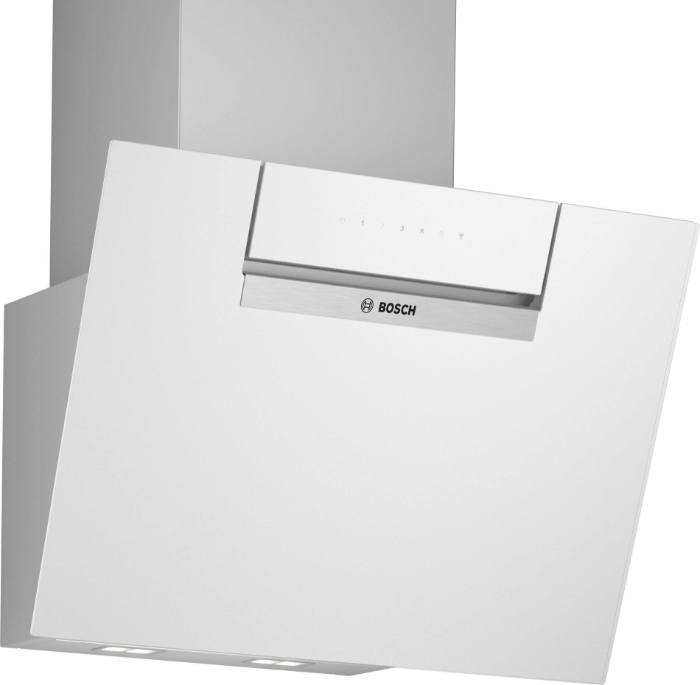 Picture of Стенен аспиратор 60 cm прозрачно стъкло  BoSCH DWK67FN20, бял печат