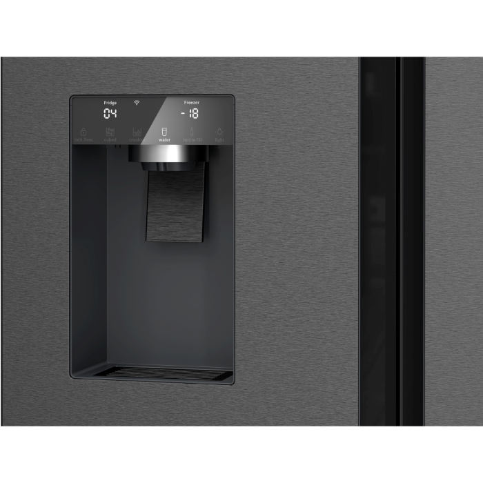 Снимка на Френски хладилник с долен фризер Bosch Serie 6 KFI96AXEA, 574 л ,183 x 90.5 cm,Черен, Неръждаема стомана