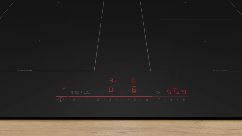 Снимка на Индукционен плот BOSCH  Серия 6 PVQ61CHB1E, 60 cm, Черно мат, монтаж над плот без рамка