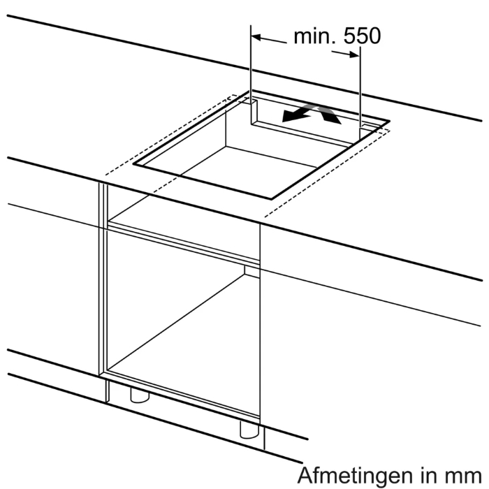 Снимка на Индукционен плот BOSCH  Серия 6 PVQ61CHB1E, 60 cm, Черно мат, монтаж над плот без рамка