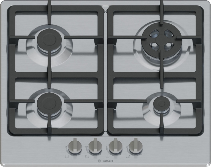 Снимка на Газов плот BOSCH Серия 4 PGH6B5K90, 60 cm, Неръждаема стомана