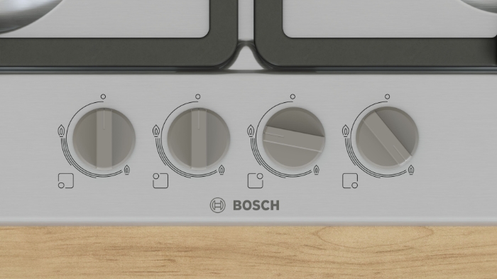 Снимка на Газов плот BOSCH Серия 4 PGH6B5K90, 60 cm, Неръждаема стомана