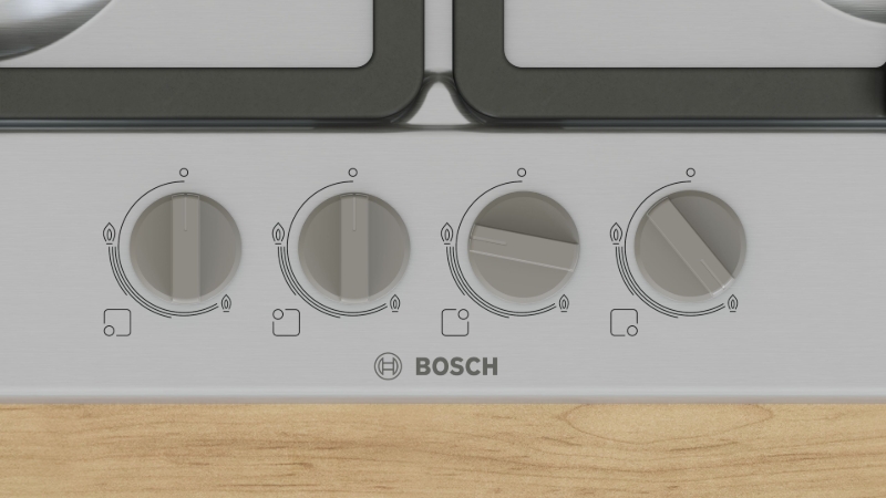 Picture of Газов плот BOSCH Серия 4 PGH6B5K90, 60 cm, Неръждаема стомана