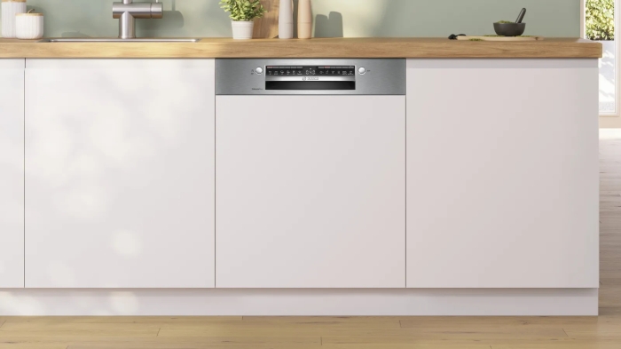 Снимка на Полуинтегрирана съдомиялна BOSCH Серия 4  SMI4ECS31E , 60 cm Неръждаема стомана