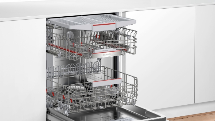 Снимка на Полуинтегрирана съдомиялна BOSCH Серия 6 SMI6ZCS16E , 60 cm Неръждаема стомана