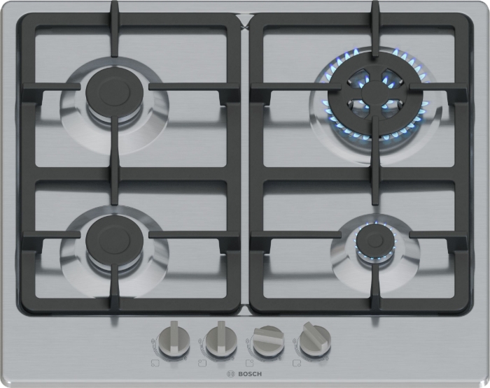 Снимка на Газов плот BOSCH Серия 4 PGH6B5K90, 60 cm, Неръждаема стомана