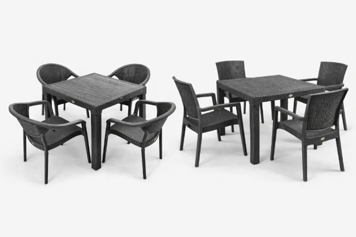 Снимка на Маса “Rattan 90/90” – Антрацит