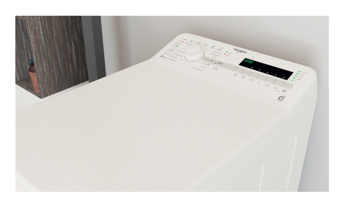 Снимка на Свободностояща пералня с горно зареждане Whirlpool TDLR 6040S  ,  6,0 кг