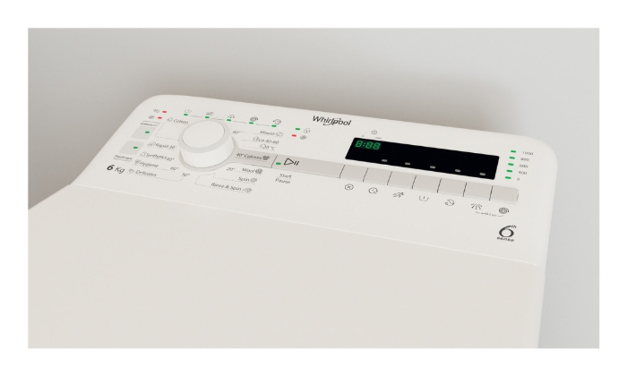Снимка на Свободностояща пералня с горно зареждане Whirlpool TDLR 6040S  ,  6,0 кг