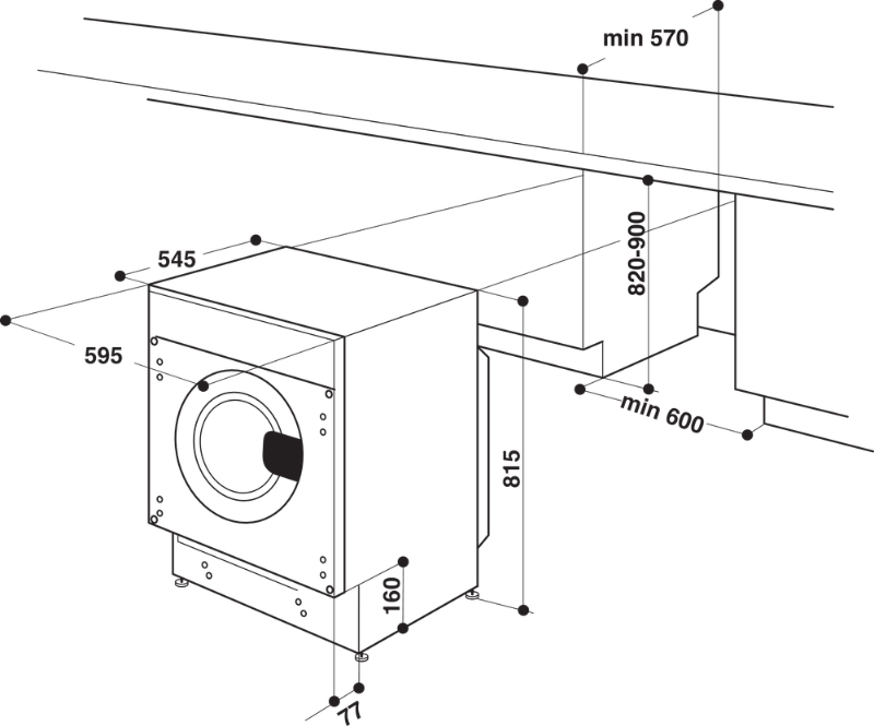 Picture of Пералня със сушилня за вграждане Whirlpool BI WDWG 751482 EU N