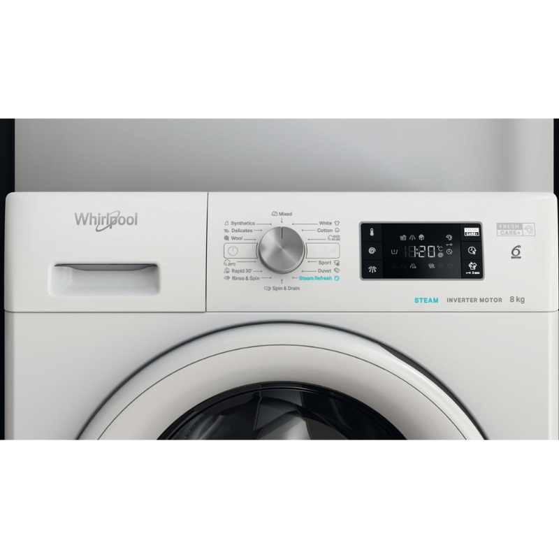 Снимка на Пералня Whirlpool FFB 8258 WV EE , 1200 об./мин., 8.00 kg, B , Бял