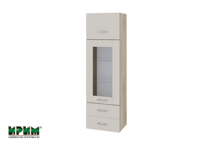 Picture of Шкаф АРС-101 - с повдигаща врата, витрина и 2 чекмеджета -400/300/1320