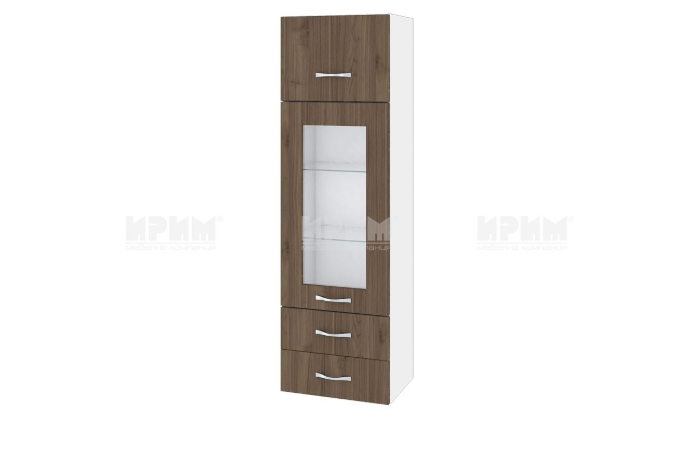 Picture of Шкаф БО-101-с повдигаща врата, витрина и 2 чекмеджета -400/300/1320